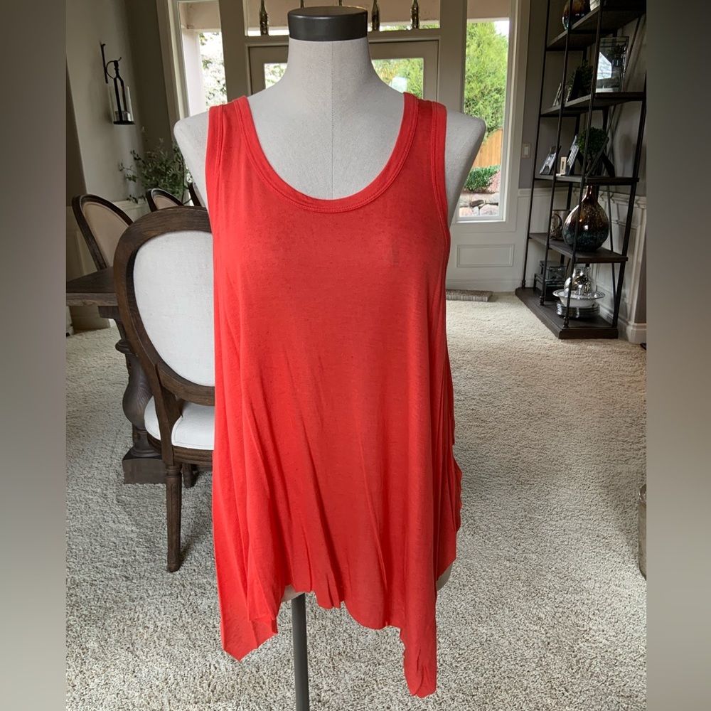 NWT Sen coral linen blend tank